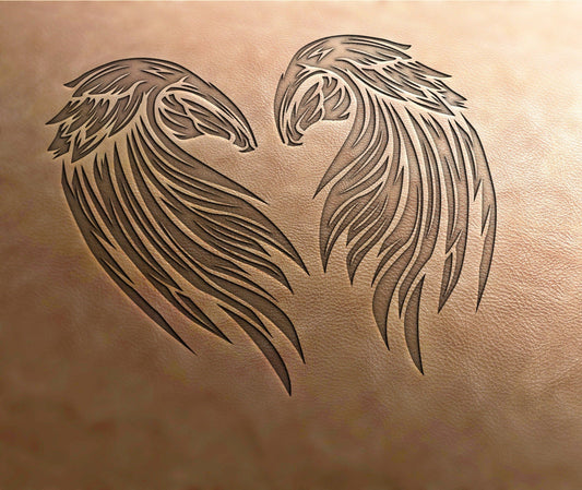 Leather Stamp wings stamp - Delrin Material
