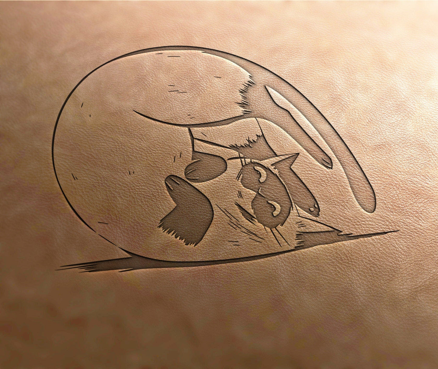 Leather Stamp Cat - Delrin Material