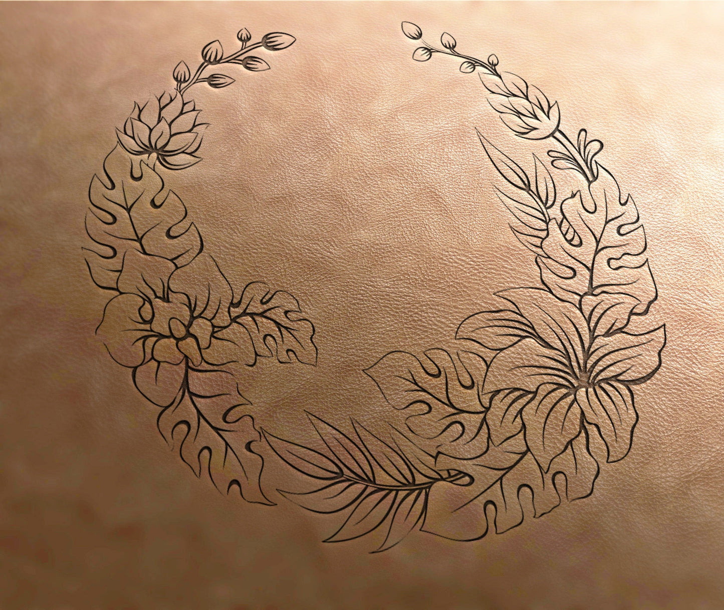 Leather Stamp (Delrin material) flower circle stamp #4, leather stamps, custom leather stamp, leather tools, craft tools, embossing tools