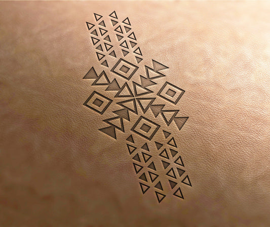 Leather Stamp : Aztec pattern 2, - Delrin Material