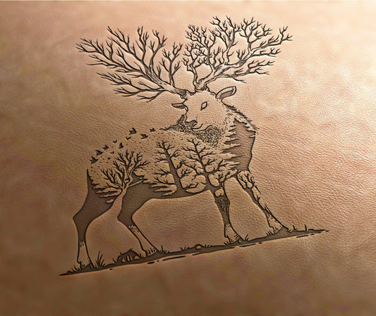 Leather Stamp , deer stamp 8 - Delrin Material