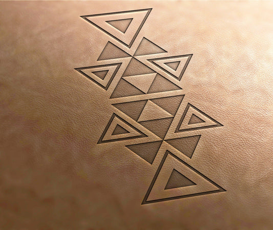Leather Stamp , Aztec pattern 3 - Delrin Material