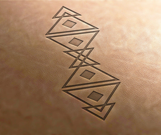 Leather Stamp , Aztec pattern 6 - Delrin Material
