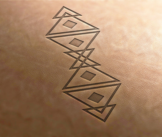 Leather Stamp (Delrin), Aztec pattern#6, boho stamp, geometric stamp, leather tool, leather tools, craft tools, custom leather stamp