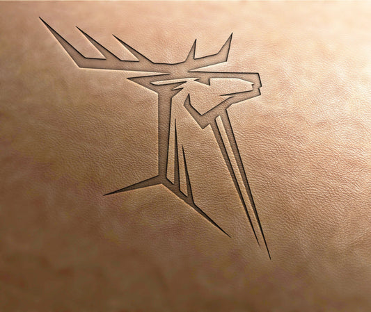Leather Stamp (Delrin), deer stamp#7, linear deer stamp, geometric stamp, leather tool, leather tools, craft tools, custom leather stamp