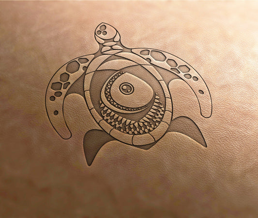 Leather Stamp : Turtle stamp - Delrin Material