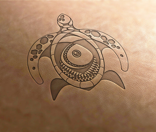 Leather Stamp (Delrin material): Turtle stamp, leather stamps, custom leather stamp, leather tools, craft tools, embossing tools