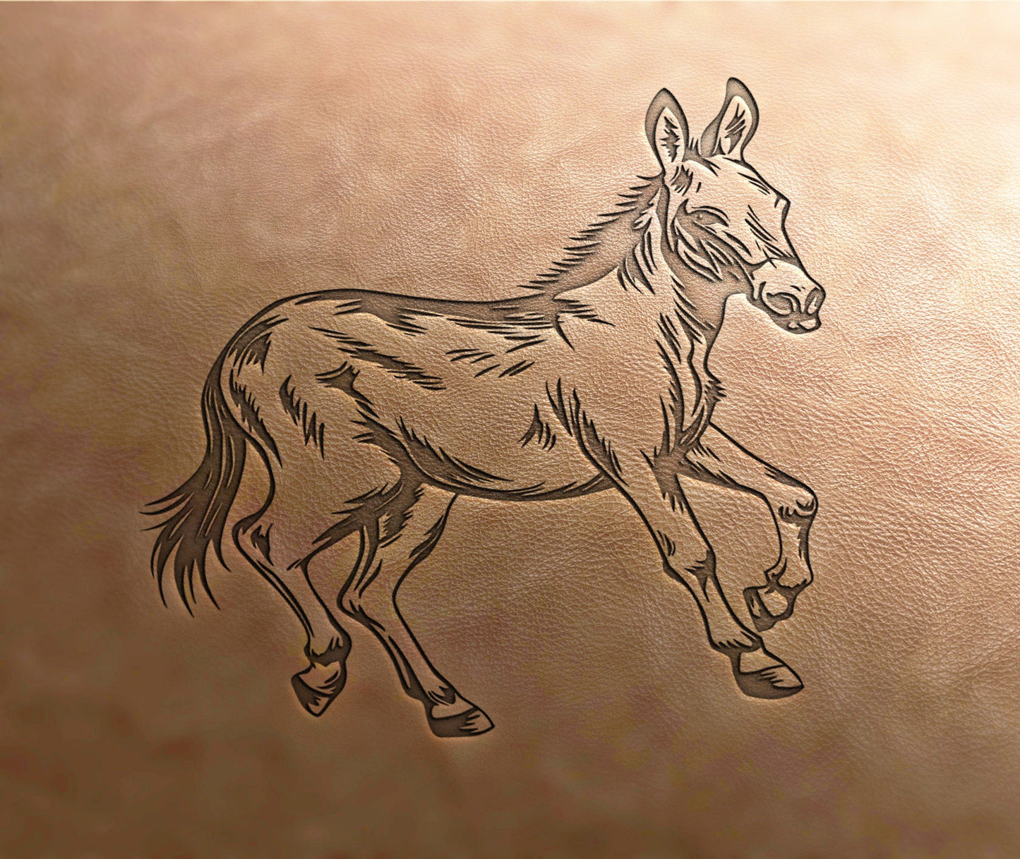 Leather Stamp : donkey stamp 1 - Delrin Material