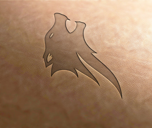 Leather Stamp : Howling Wolf - Delrin Material