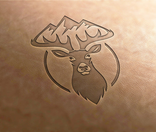 Leather Stamp (Delrin material): Deer and mountains,deer stamp,leather stamps,custom leather stamp,leather tools,craft tools,embossing tools
