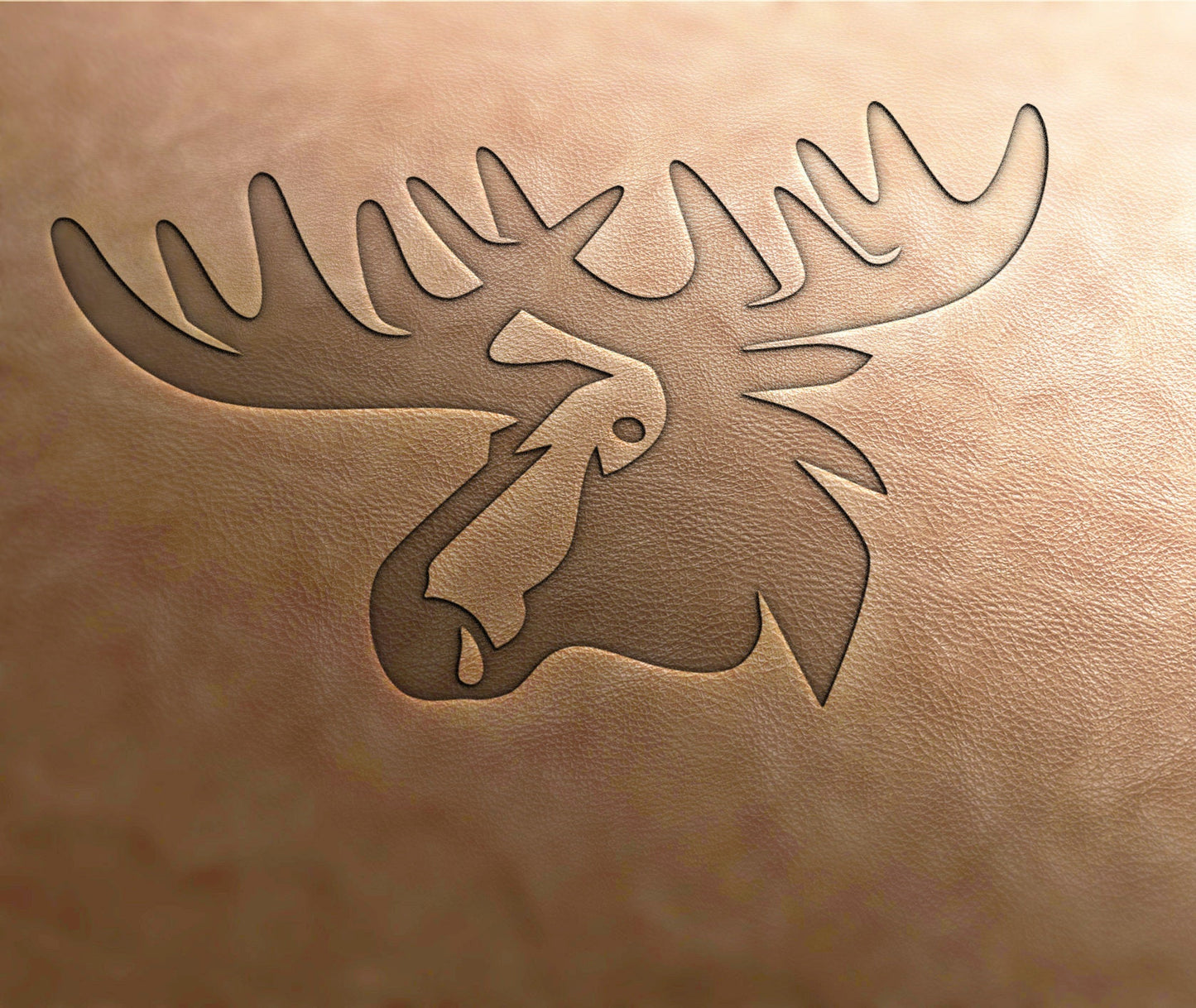 Leather Stamp : Moose 3 - Delrin Material