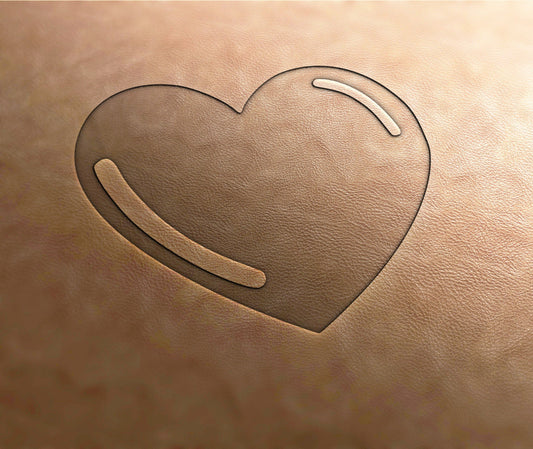 Leather Stamp : heart stamp - Delrin Material