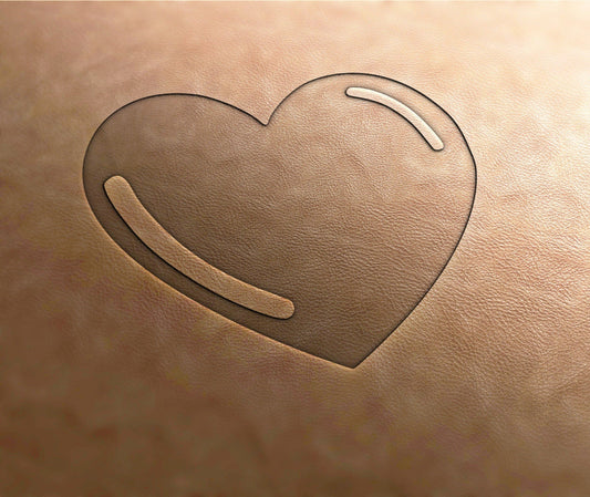 Leather Stamp heart stamp - Delrin Material