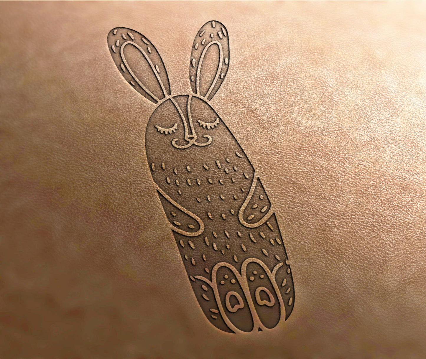 Leather Stamp : rabbit stamp - Delrin Material