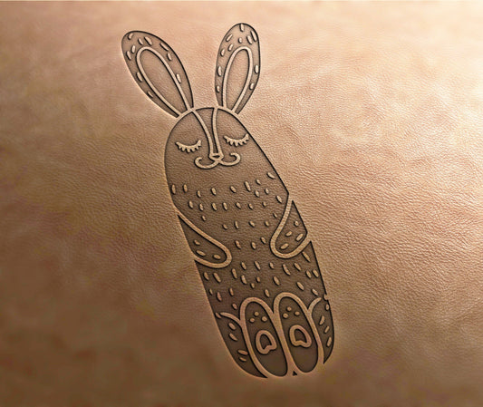 Leather Stamp(Delrin material)rabbit stamp,kids stamp,fairy tale stamp, leather stamps, custom leather stamp, leather tools, embossing tools