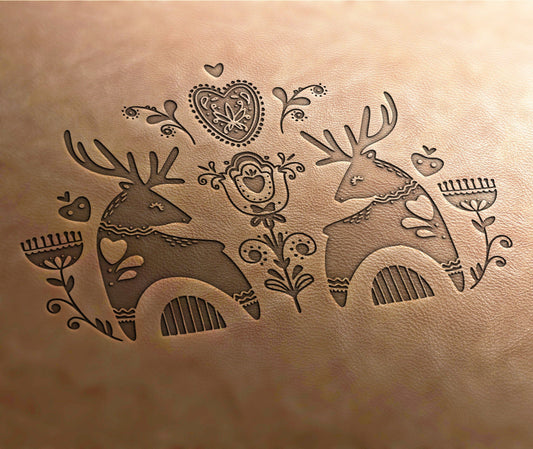 Leather Stamp : heart  - Delrin Material