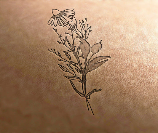 Leather Stamp Flower stamp - Delrin Material