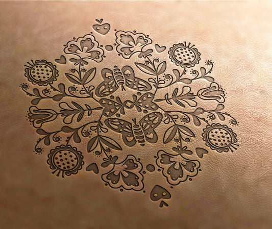 Leather Stamp : flower  - Delrin Material