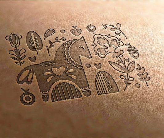Leather Stamp : horse  - Delrin Material
