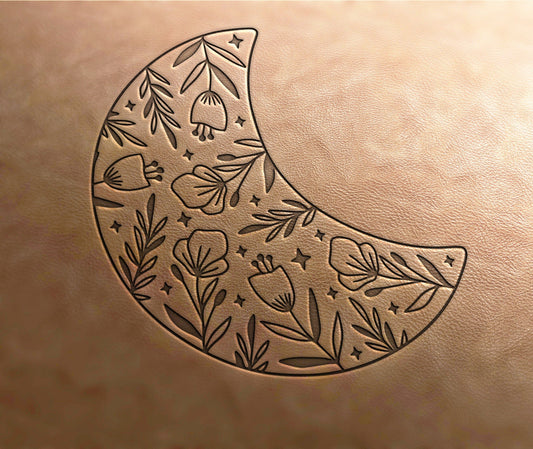Leather Stamp : moon  - Delrin Material