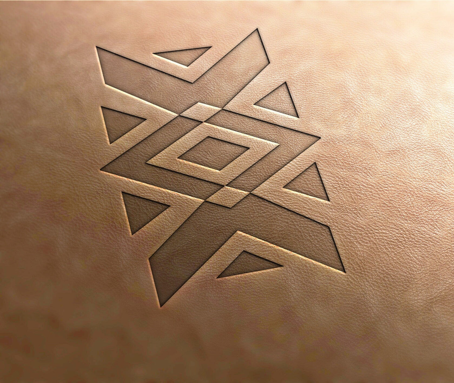 Leather Stamp , Aztec pattern 33 - Delrin Material