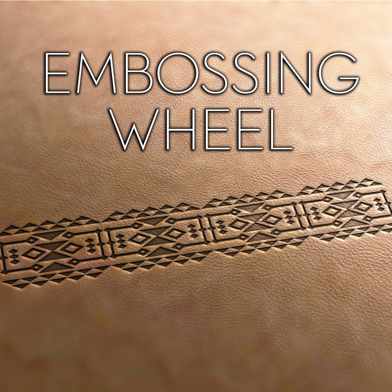 embossing wheel, Aztec pattern - Delrin Material