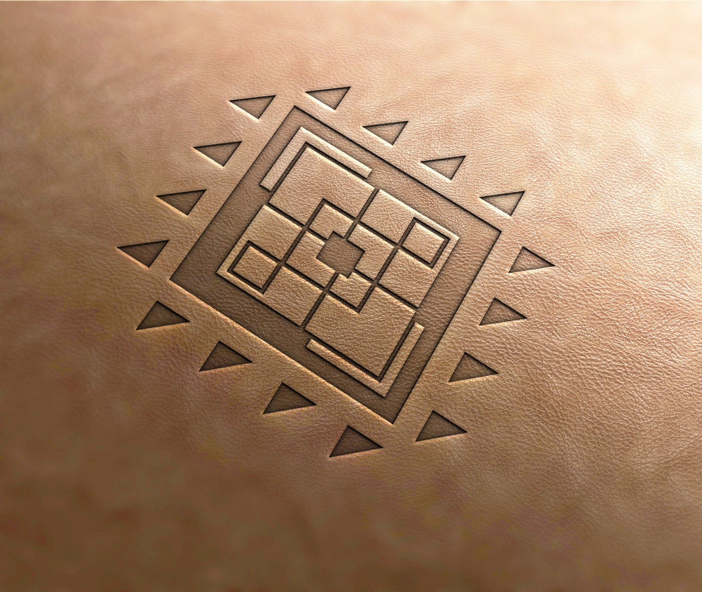 Leather Stamp : Aztec pattern 9 - Delrin Material