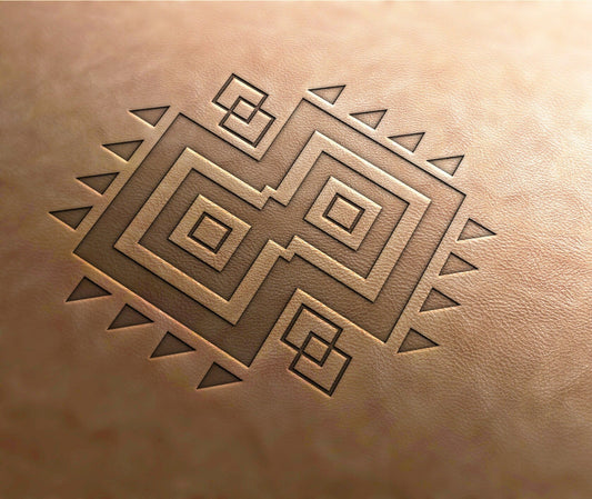 Leather Stamp , Aztec pattern 7 - Delrin Material