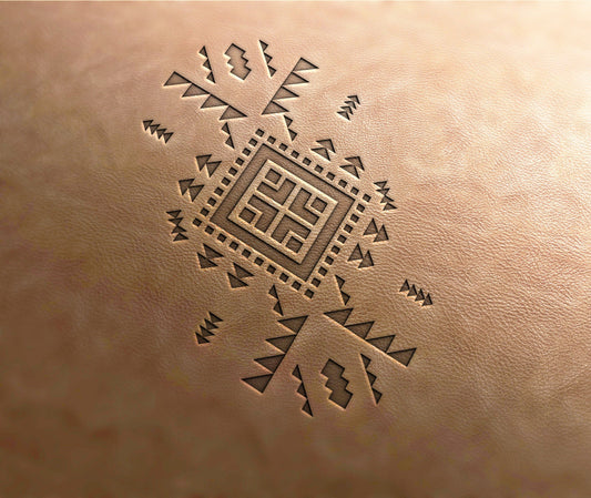 Leather Stamp : Aztec pattern 21 - Delrin Material