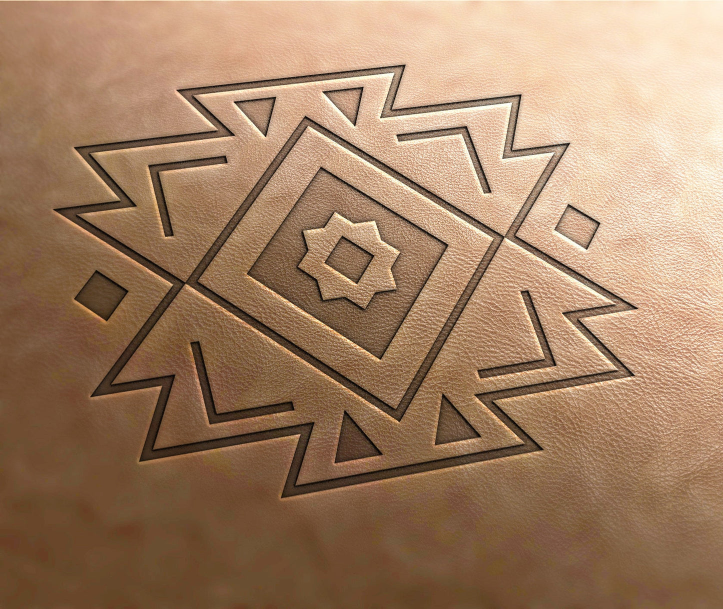 Leather Stamp : Aztec pattern 16 - Delrin Material