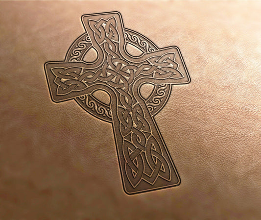 Leather Stamp , Celtic cross stamp - Delrin Material