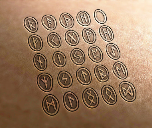 Leather Stamp : Runic alphabet - Delrin Material
