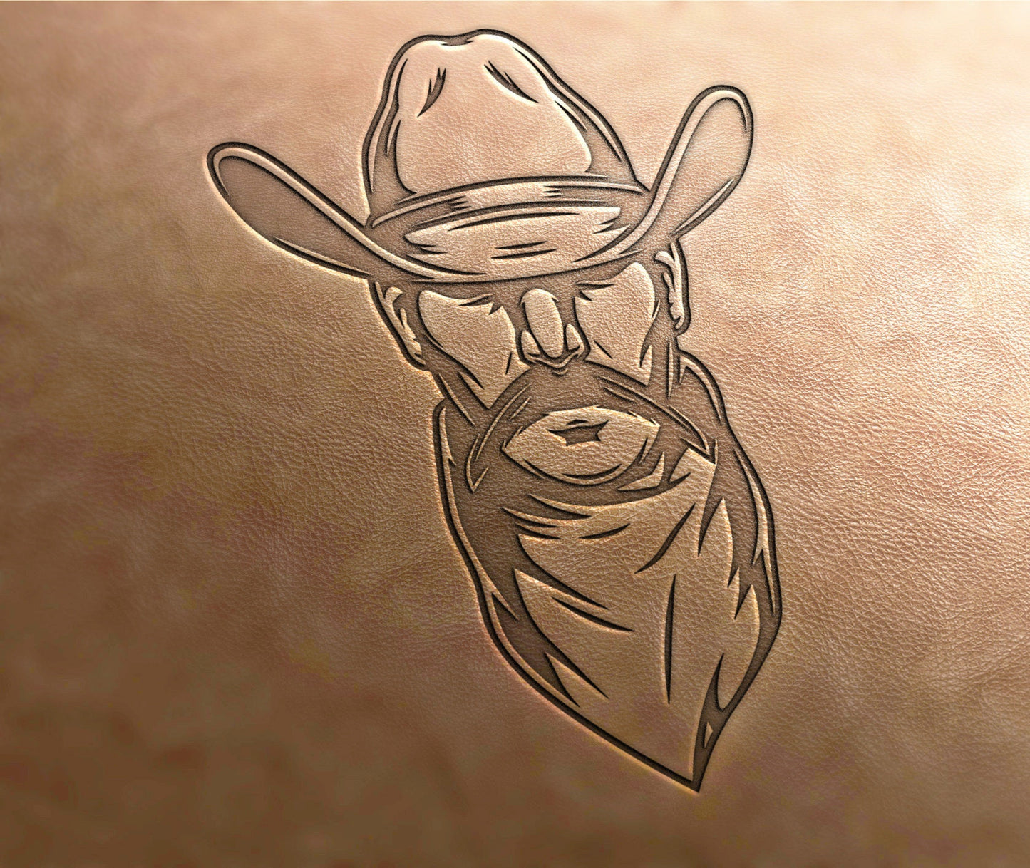 Delrin Leather stamp: Cowboy stamp, leather tools, craft tools, leather stamp, leather stamps, embossing tools, Western stamp, leather tool