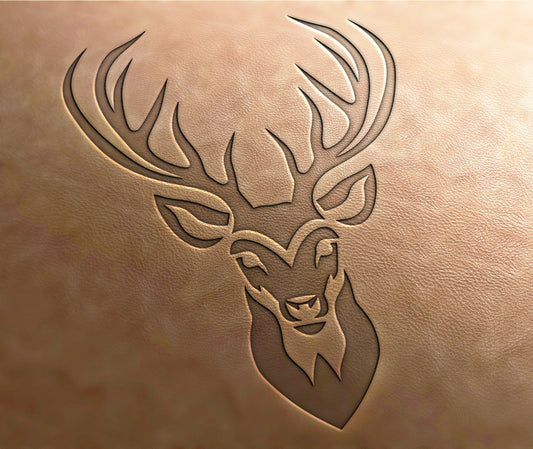 Leather Stamp (Delrin material) Deer stamp,  hunting stamp, hart stamp,leather stamps, custom leather stamp, leather tools,embossing tools