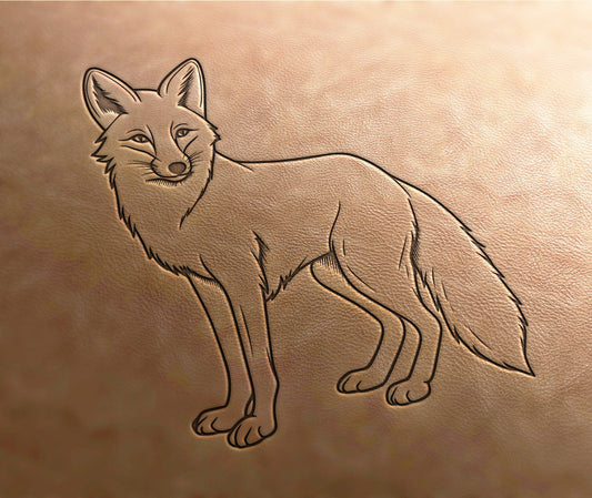 Leather Stamp : fox - Delrin Material