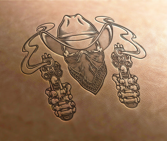 Leather Stamp : cowboy stamp - Delrin Material