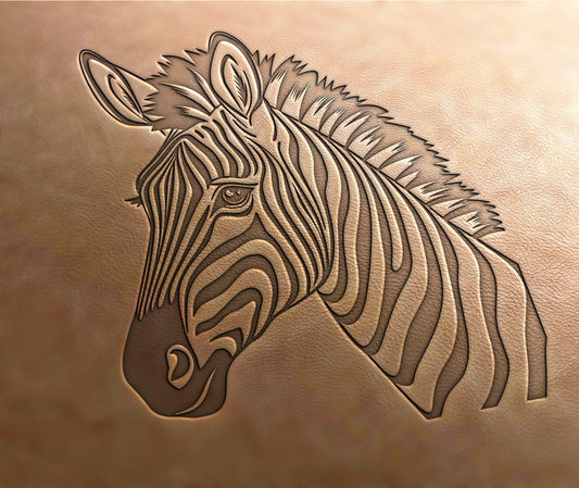 Leather Stamp : Zebra - Delrin Material