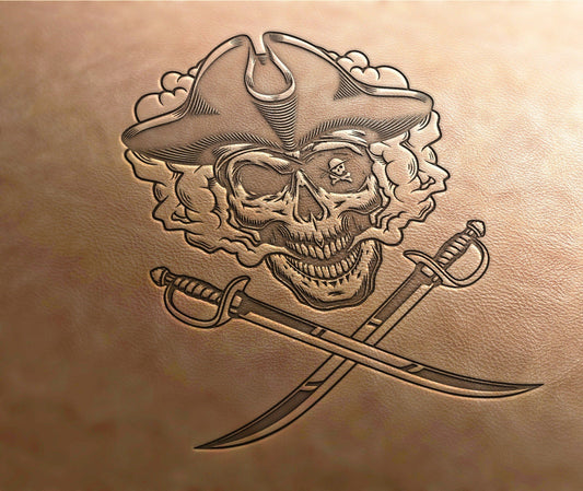 Leather Stamp skull stamp - Delrin Material