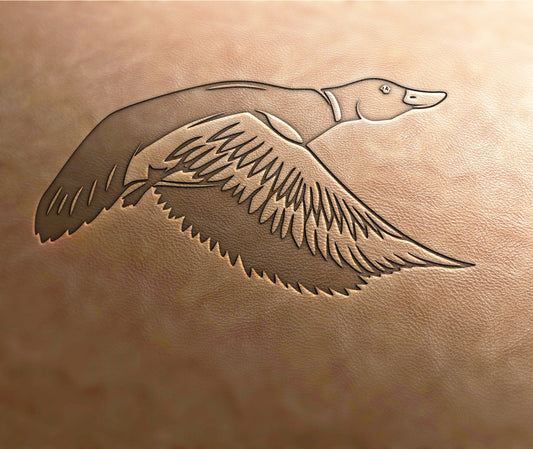 Leather Stamp (Delrin):Duck stamp, flying duck stamp, hunting stamp, leather tools, craft tools, leather stamp, leather stamps, custom stamp