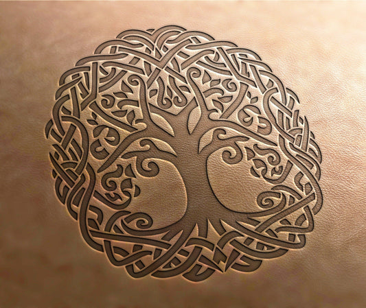 Leather Stamp , Celtic tree stamp - Delrin Material