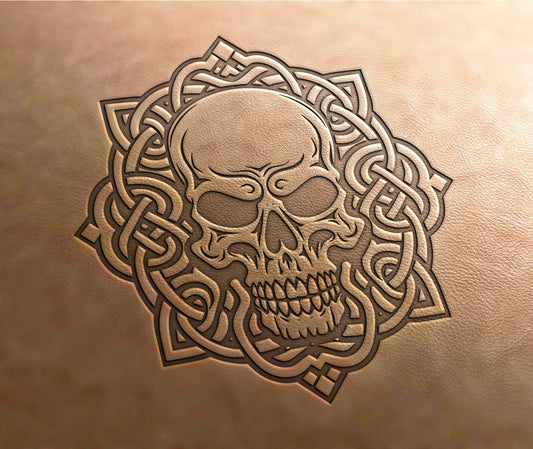 Leather Stamp (Delrin), Celtic stamp,Celtic skull,Celtic knot stamp, Celtic ornament stamp, leather tools, craft tools, custom leather stamp