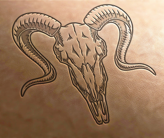 Leather Stamp : skull  - Delrin Material