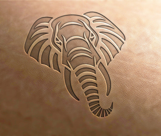 Leather Stamp : elephant stamp - Delrin Material