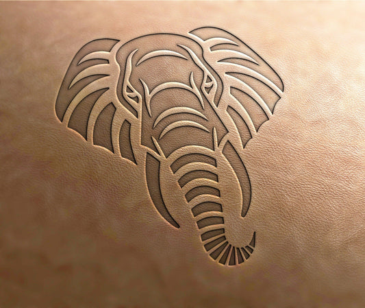 Leather Stamp : elephant stamp - Delrin Material