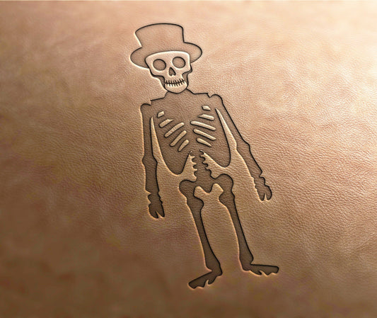 Leather Stamp : skeleton - Delrin Material