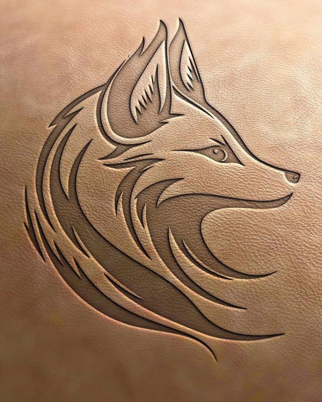 Leather Stamp : Fox stamp - Delrin Material