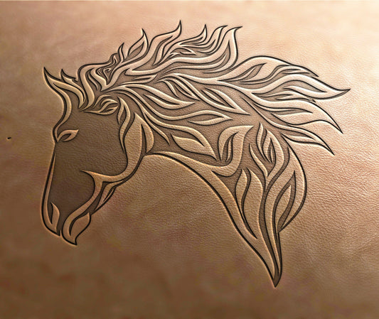 Leather Stamp (Delrin material): horse stamp, horse head,leather stamps, custom leather stamp, leather tools, craft tools, embossing tools