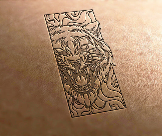 Leather Stamp : tiger - Delrin Material