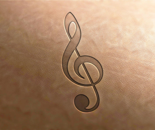 Leather Stamp : Music notes - Delrin Material