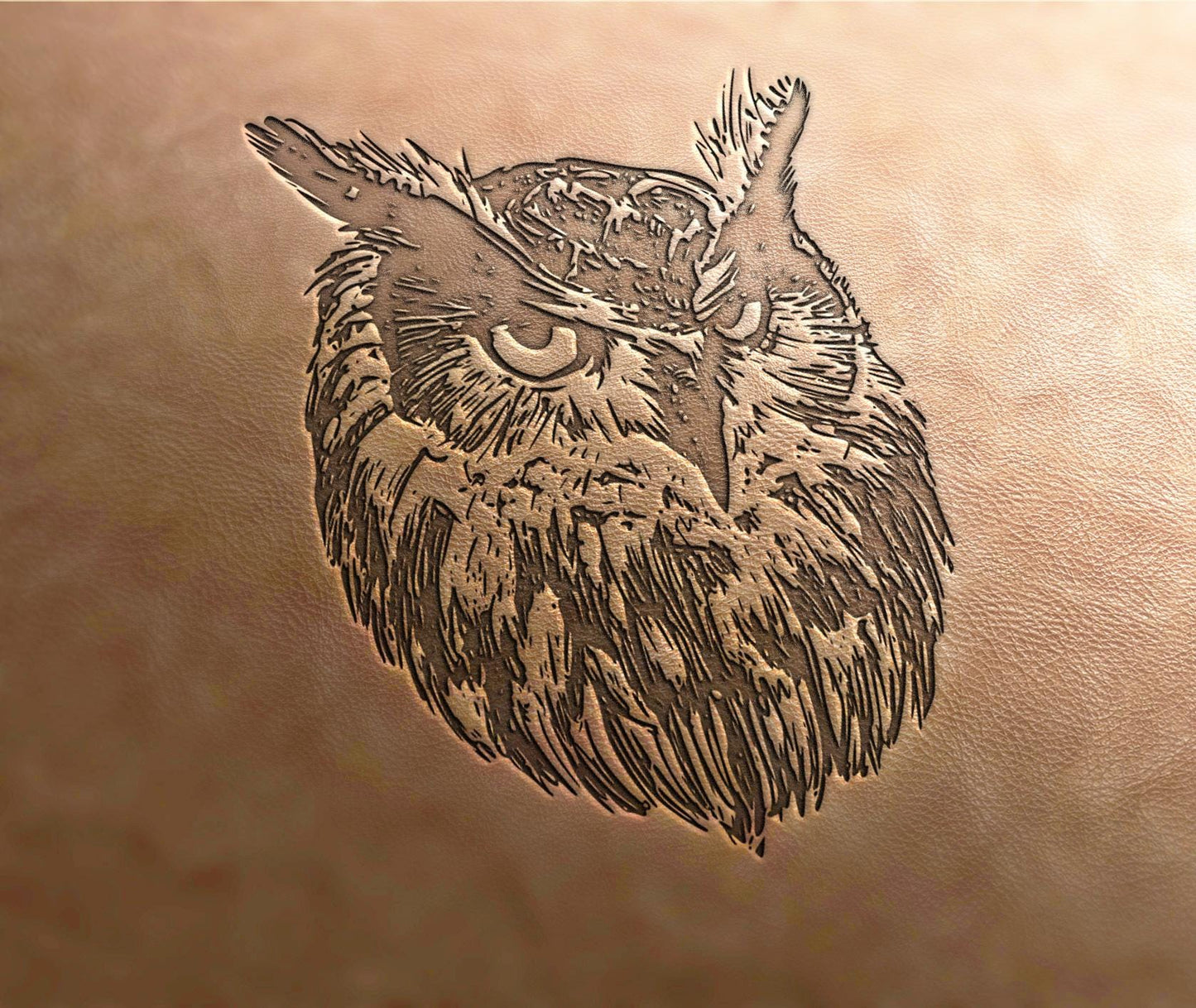 Leather Stamp : Owl - Delrin Material